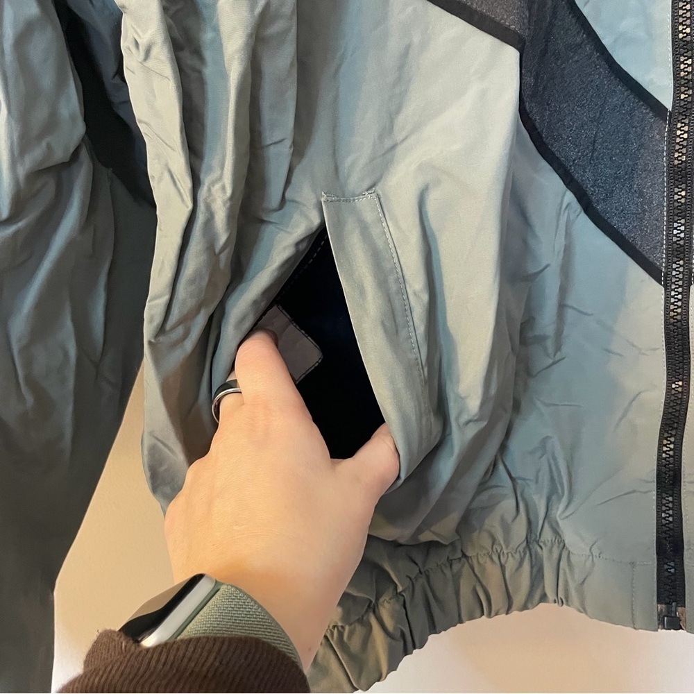 ARMY Gray and Black Windbreaker Jacket Large - Picture 3 of 5